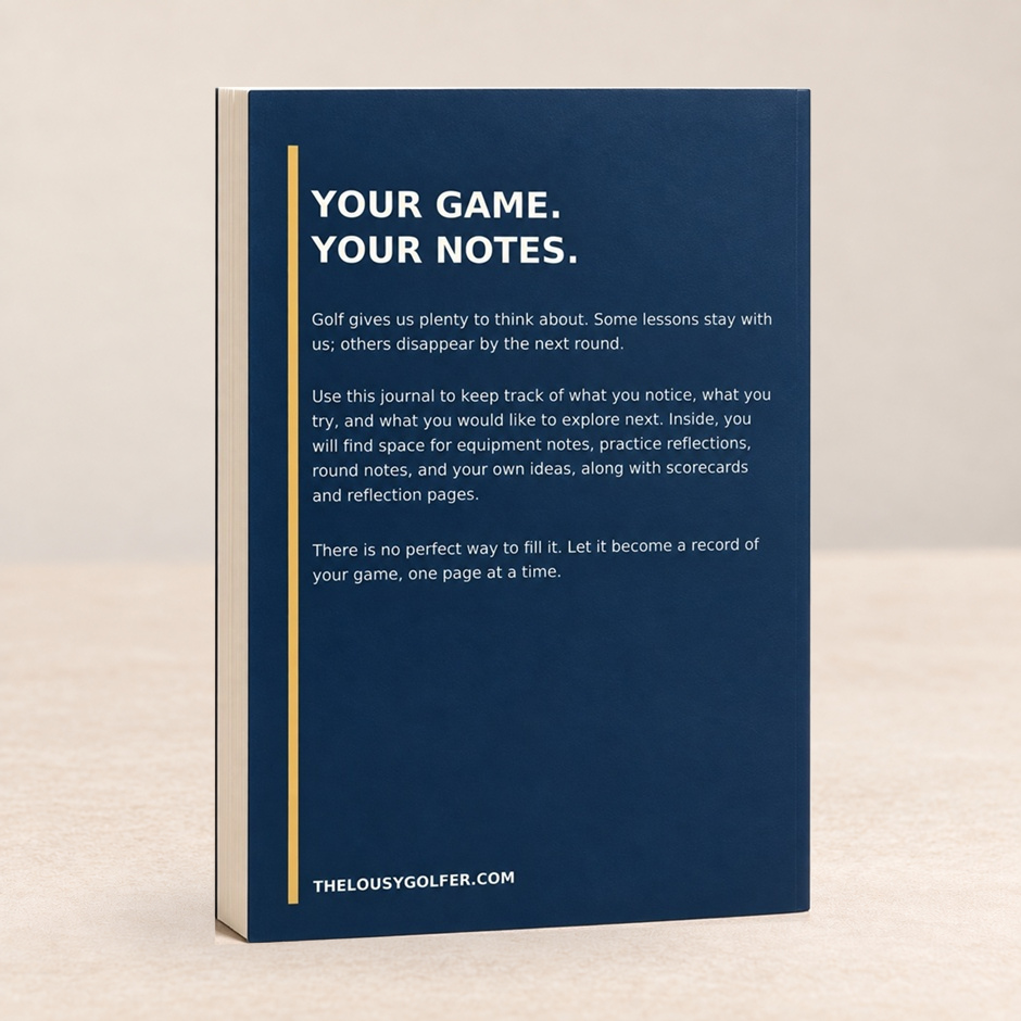 Your Golf Journal paperback back cover